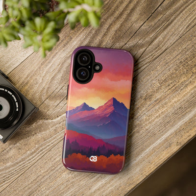 Crimson Mountain Dusk · Tough Phone Case for iPhone