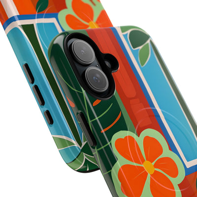 Vivid Jungle Collage · Tough+ Coque de téléphone pour iPhone · MagSafe