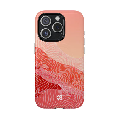 Coral Ridge Contours · Tough 2.0 Magnetic Phone Case for iPhone · Red