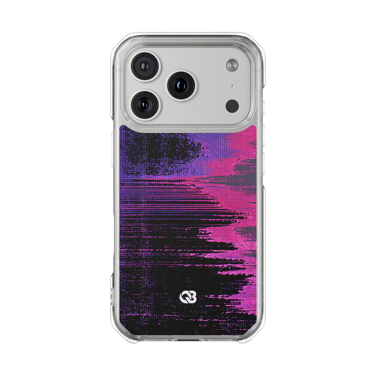 Neon Signal Shift · Clear Impact Magnetic Phone Case for iPhone · Purple