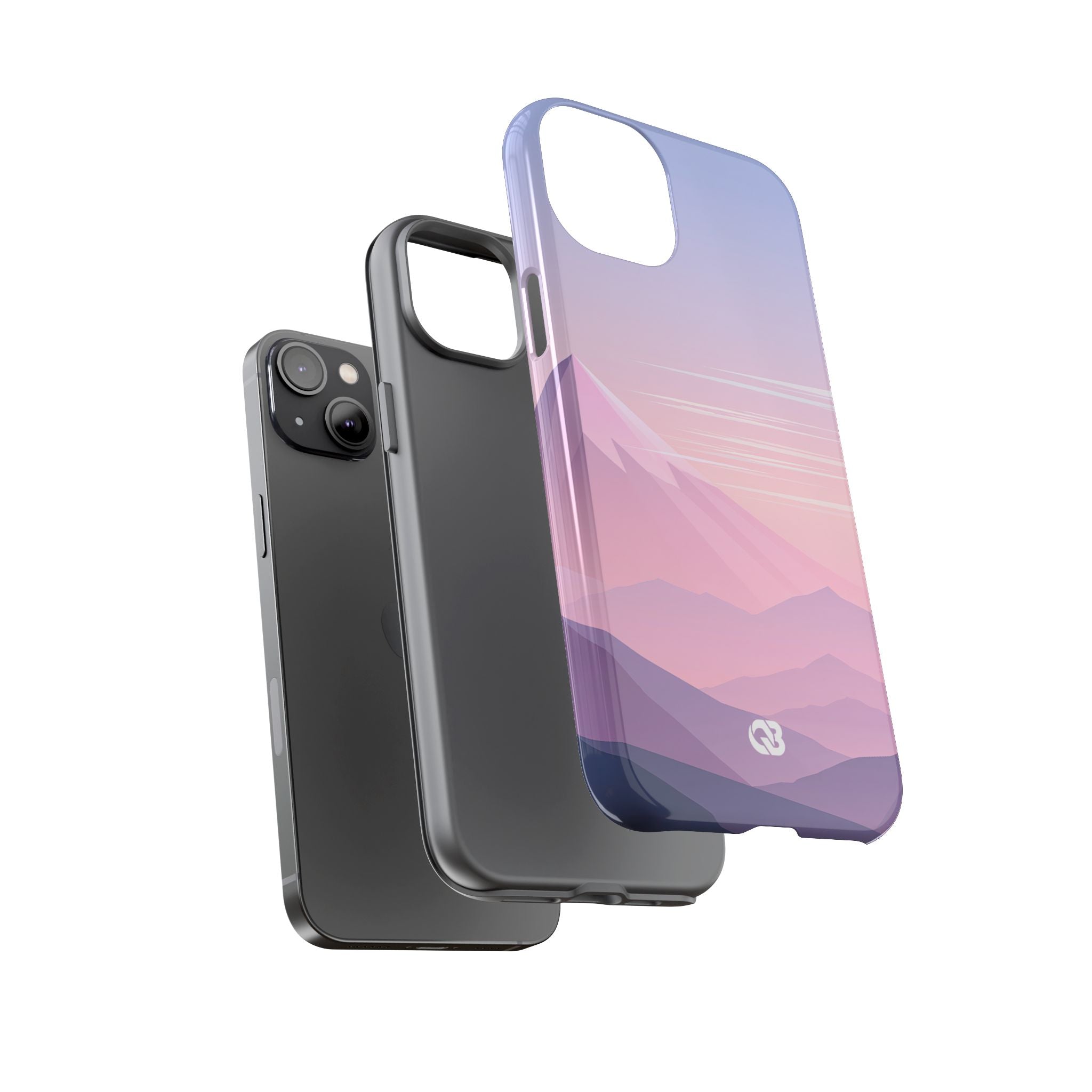 Purple Tough Phone Case for iPhone - Lavender Alpine Dawn