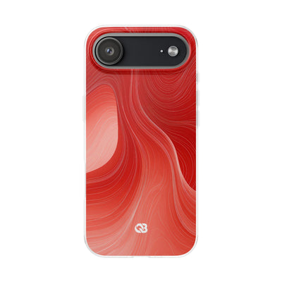 Red Lite Phone Case for iPhone - Crimson Silk Strands