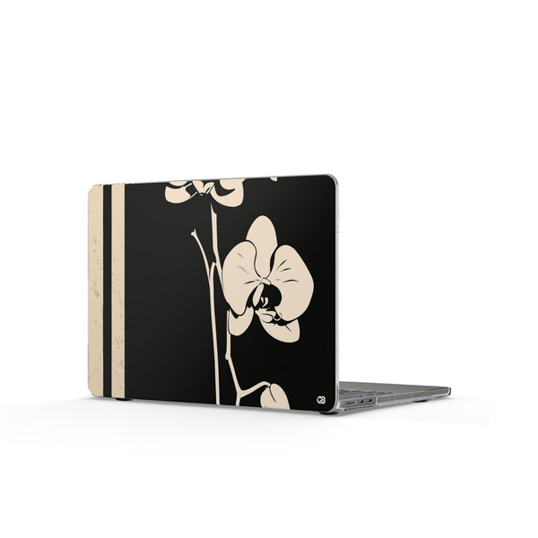 Nocturne Orchid · Clear Hard Case for MacBook · Black
