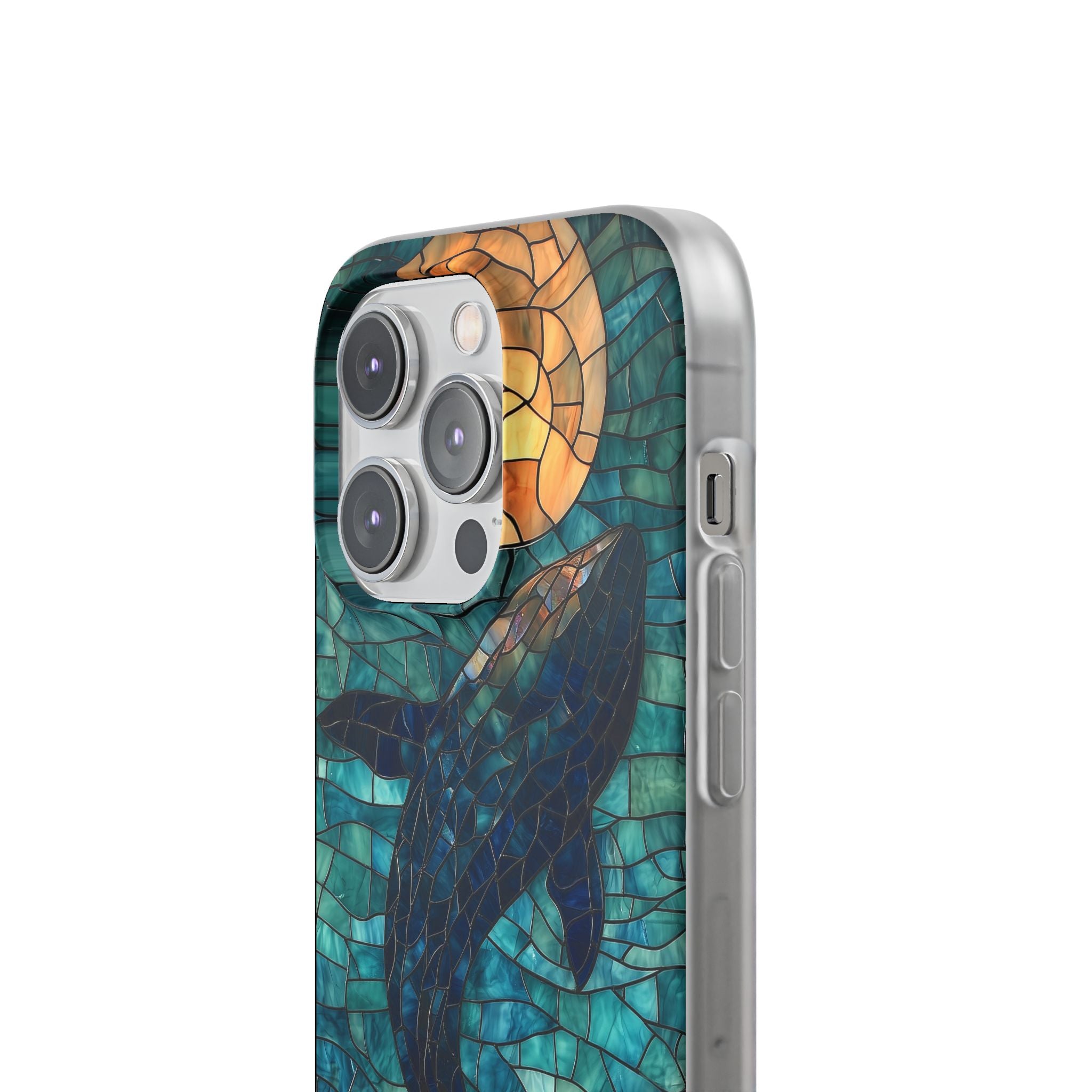 Stained Moon Whale · Soft Phone Case for iPhone