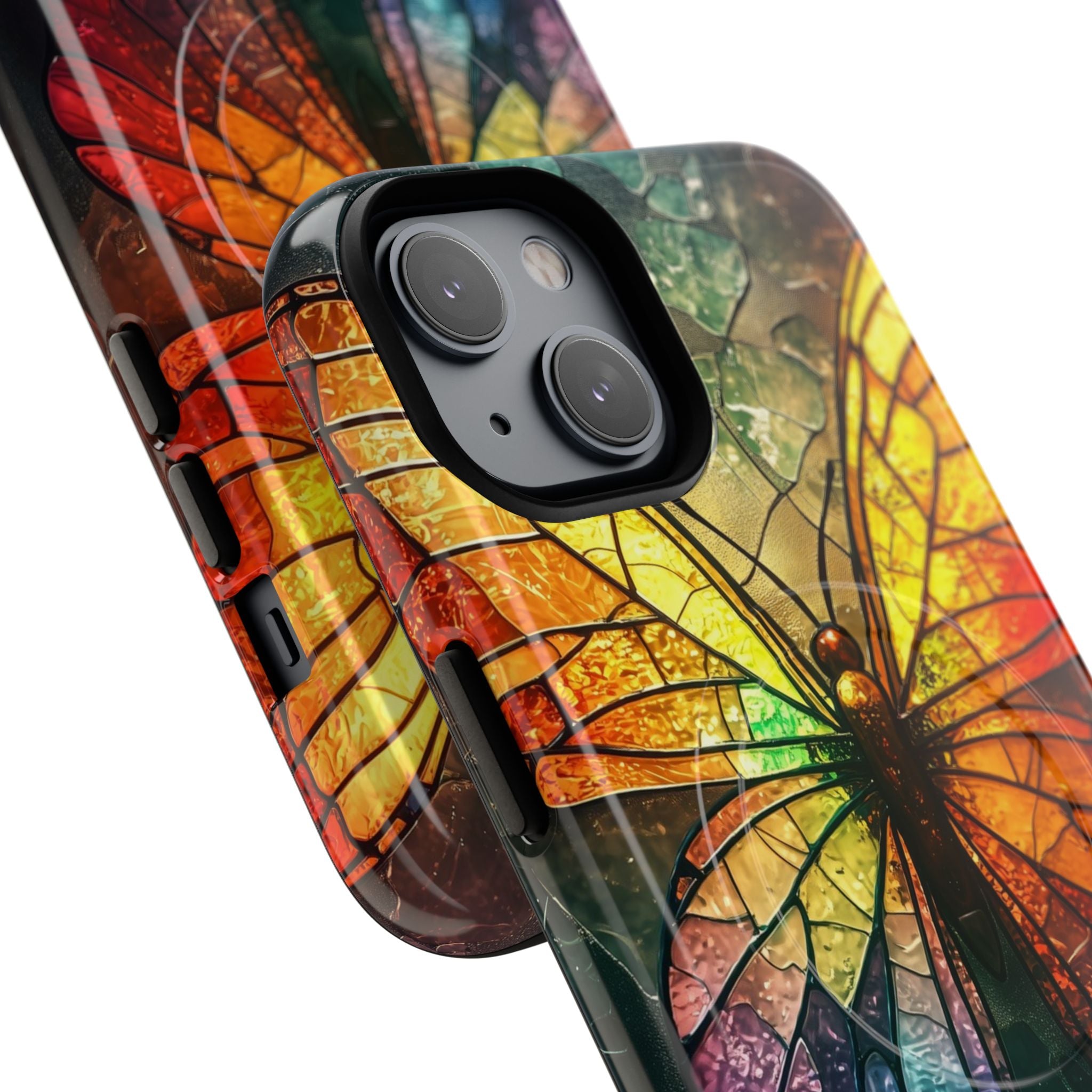 Stained Glass Butterfly iPhone 14 Case - Tough+