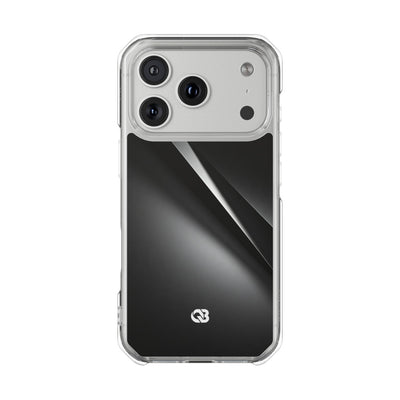 Obsidian Ridge · Clear Impact Magnetic Phone Case for iPhone ·  Black