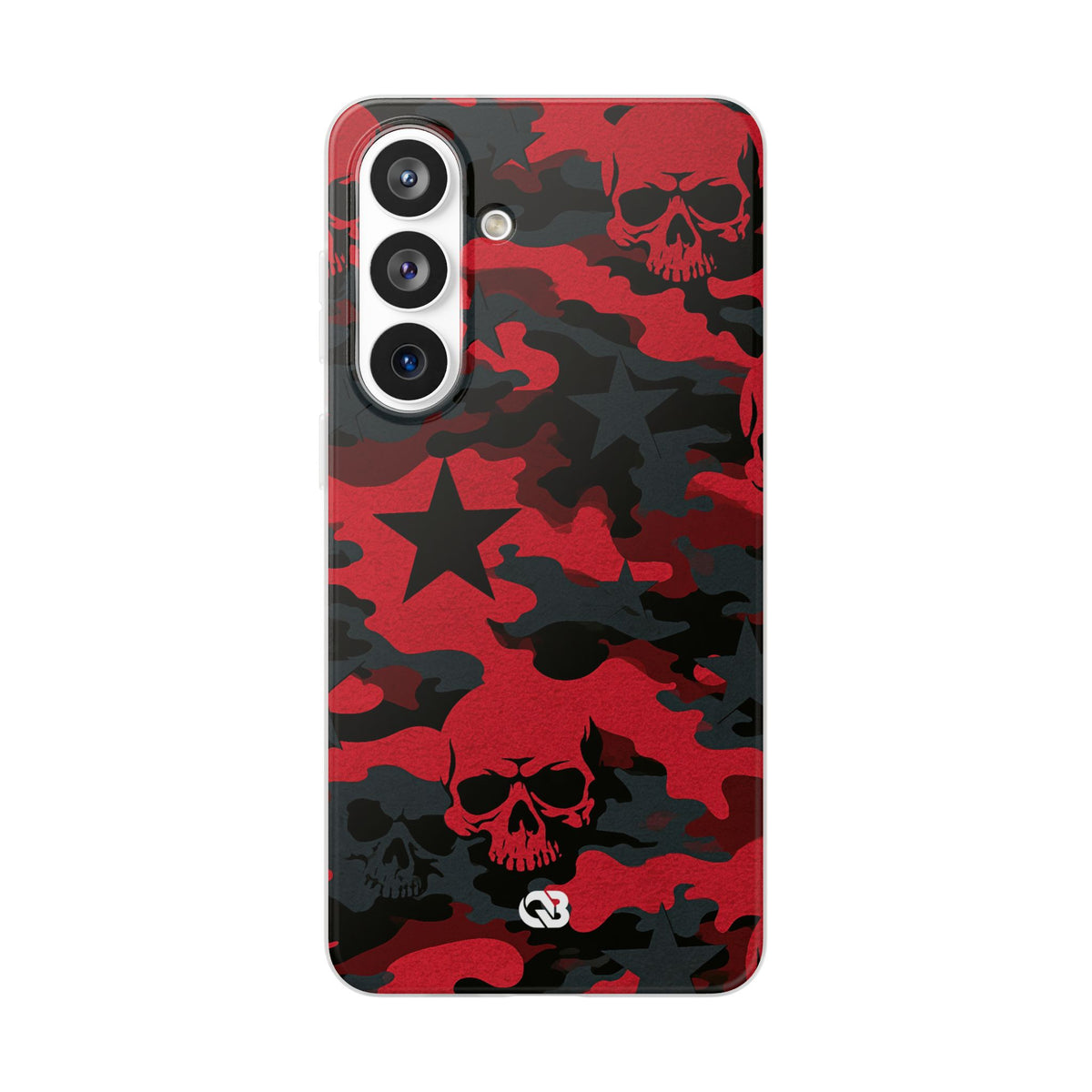 Crimson Skull Camo · Lite Phone Case for Samsung · Red
