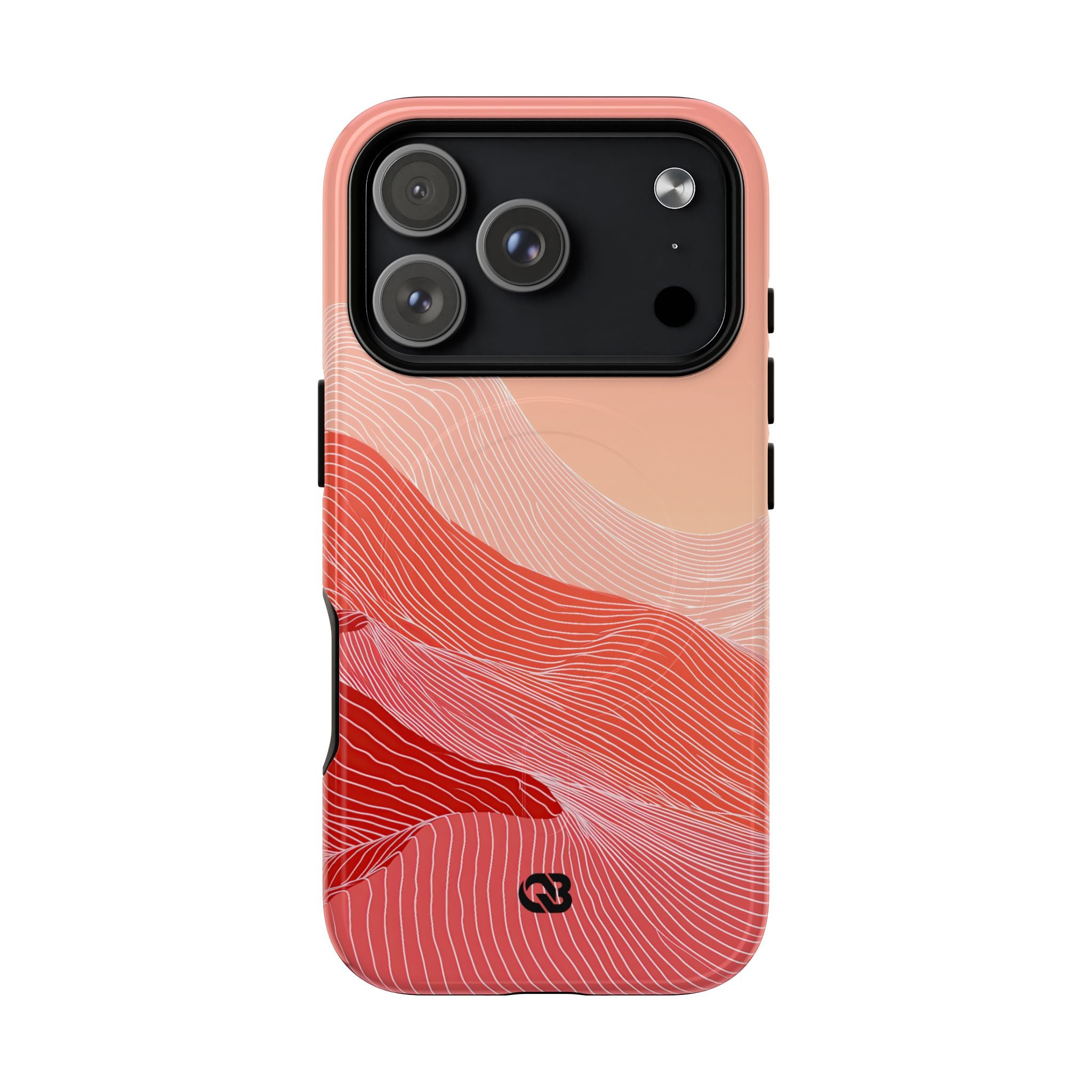 Red Tough 2.0 Magsafe Phone Case for iPhone - Crimson Ridge Contour