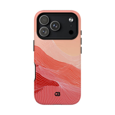 Red Tough 2.0 Magsafe Phone Case for iPhone - Crimson Ridge Contour