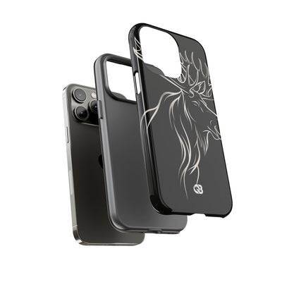 Nordic Moose Contour · Tough Phone Case for iPhone · Black
