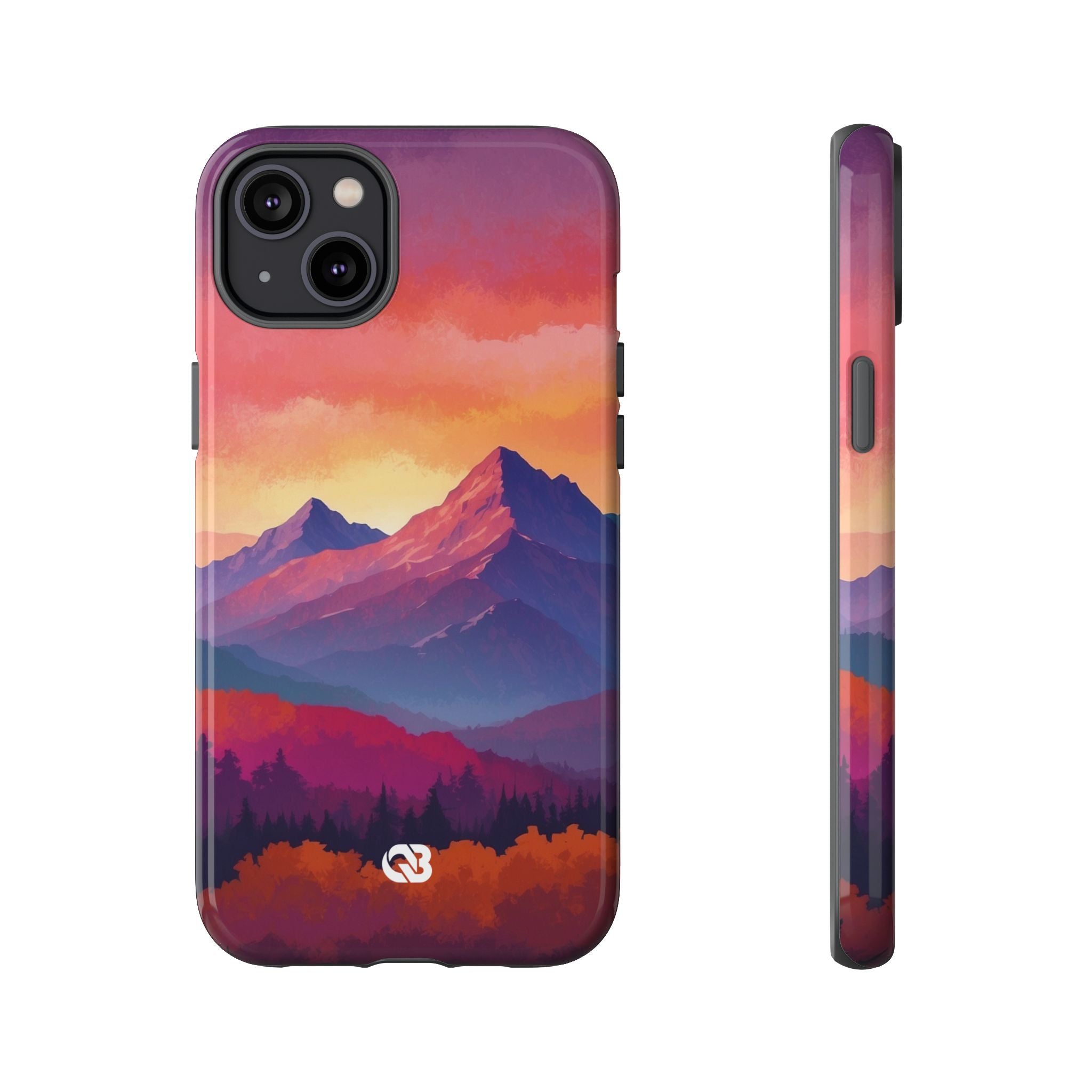 Crimson Mountain Dusk · Tough Phone Case for iPhone
