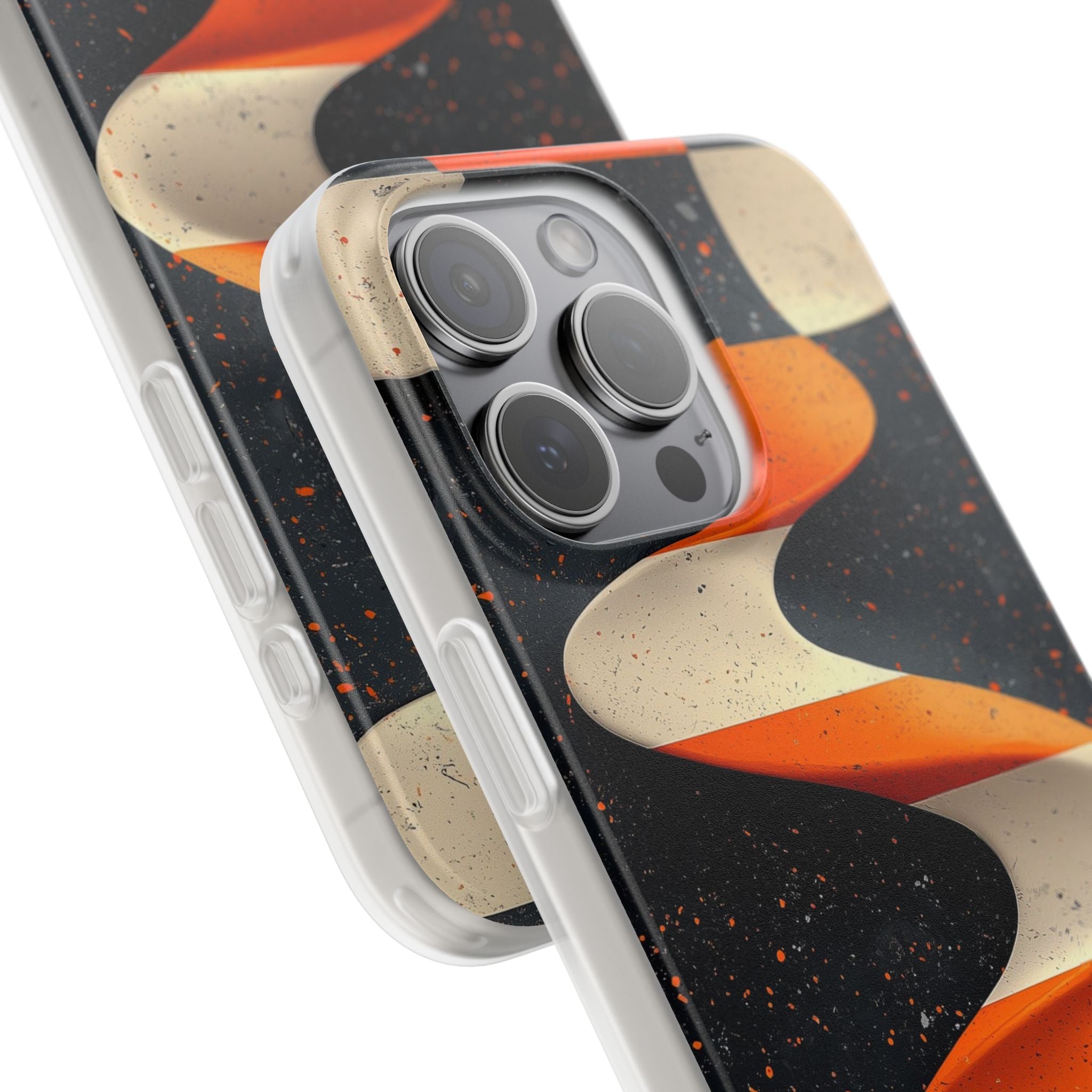 Orange Grit Twist · Coque de téléphone Soft pour iPhone