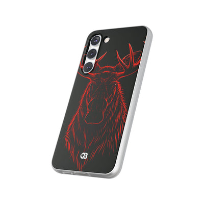 Crimson Horizon Moose · Lite Phone Case for Samsung · Black