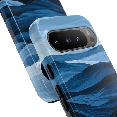 Blue Tough Phone Case for Google Pixel - Cobalt Ridge Tides