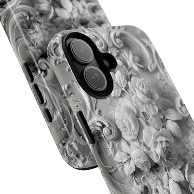 Rococo Marble Rose · Tough Phone Case for iPhone · White