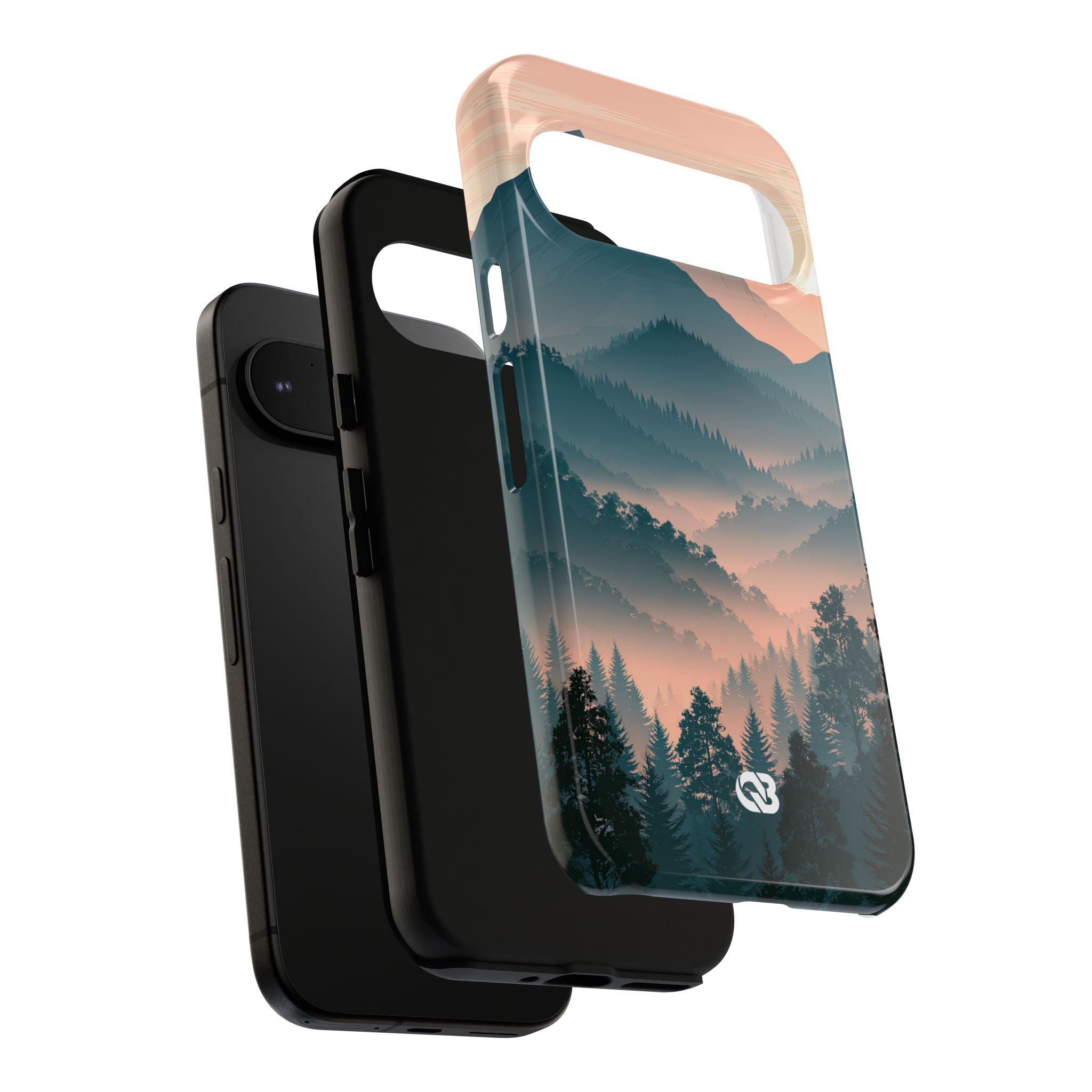 Teal Tough Phone Case for Google Pixel - Alpine Teal Horizon