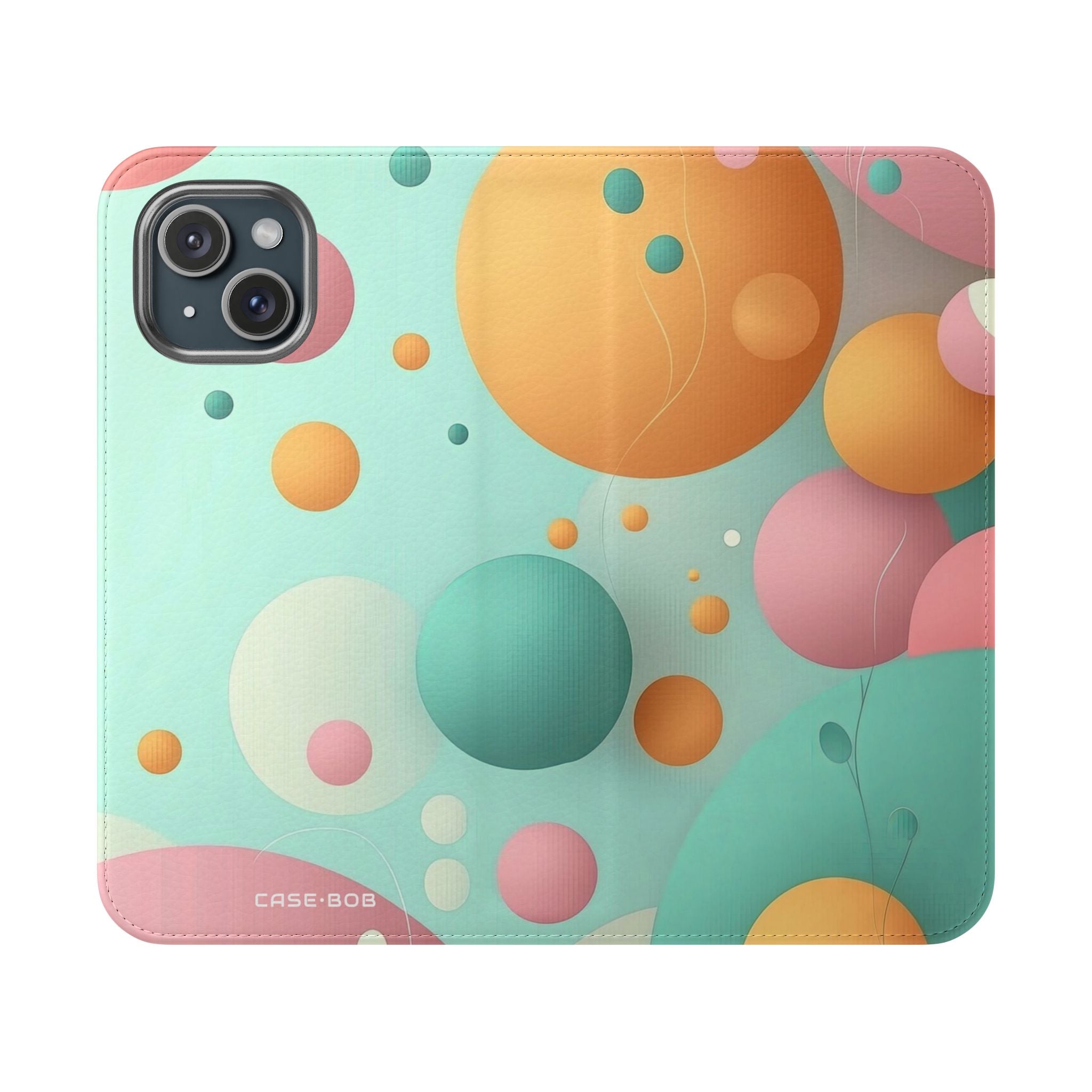 Pastel Circles Flow - iPhone 15 Case - Wallet