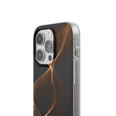 Brown Lite Phone Case for iPhone - Copper Silk Wave