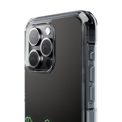 Nordic Mountain Contour · Clear Impact Magnetic Phone Case for iPhone · Black