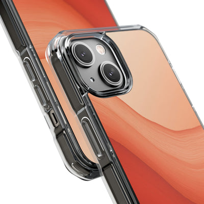 Terracotta Flow · Clear Impact Magnetic Phone Case for iPhone · Orange