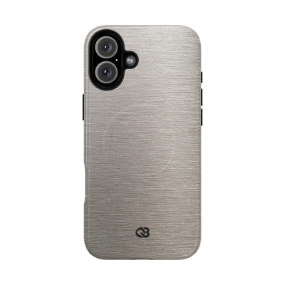 Brushed Silver Alloy · Tough 2.0 Magnetic Phone Case for iPhone · Silver