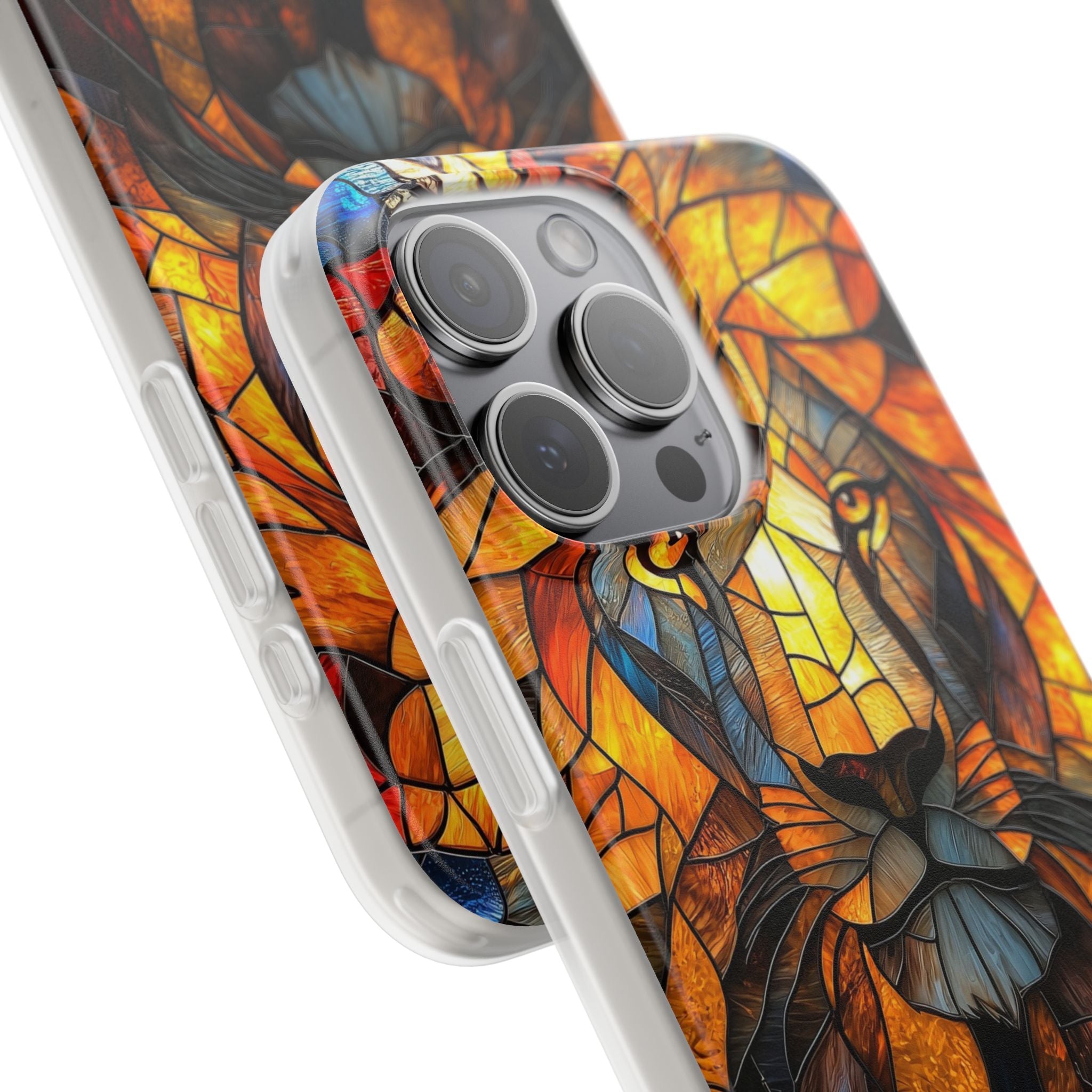 Amber Glass Lion · Soft Phone Case for iPhone