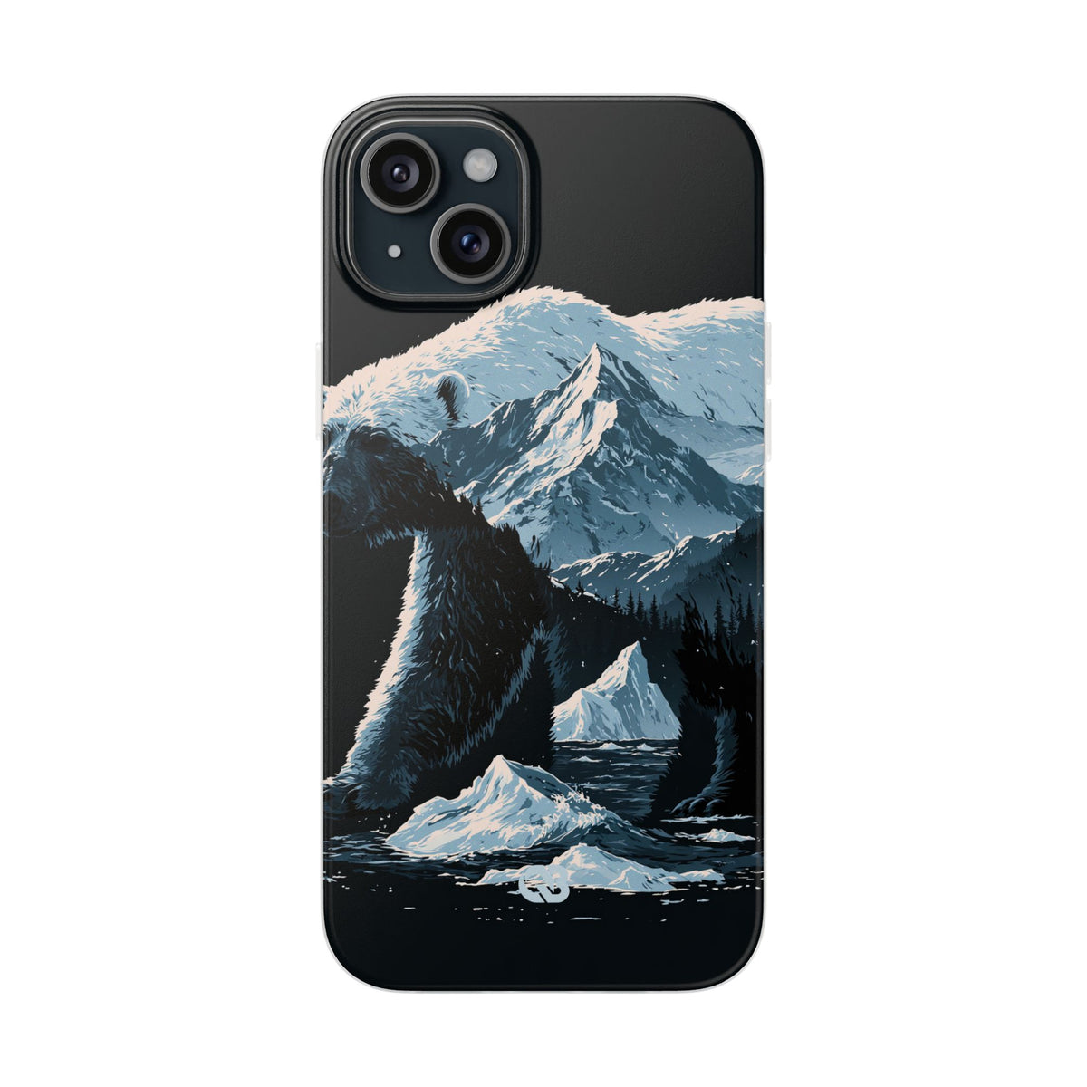 Nordic Arctic Bear · Lite Phone Case for iPhone ·  Black