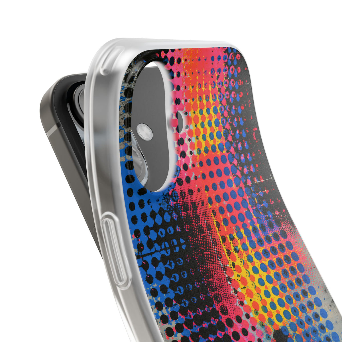 Chromatic Halftone Grid · Lite Phone Case for iPhone ·  Blue