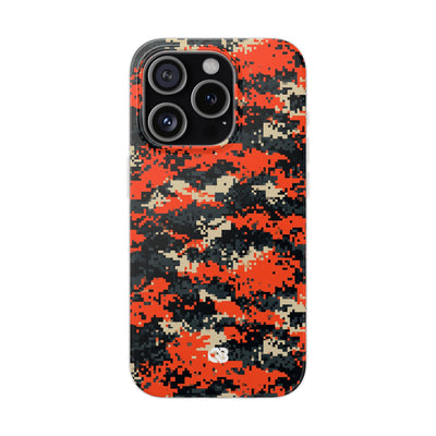 Signal Pixel Camo · Lite Phone Case for iPhone ·  Orange