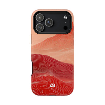 Red Tough 2.0 Magsafe Phone Case for iPhone - Crimson Ridge Lines