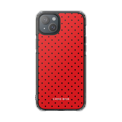 Crimson Dot Matrix iPhone 15 Plus Case - Impact