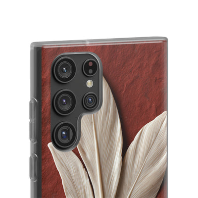 Carved Ivory Plume · Lite Phone Case for Samsung · Red