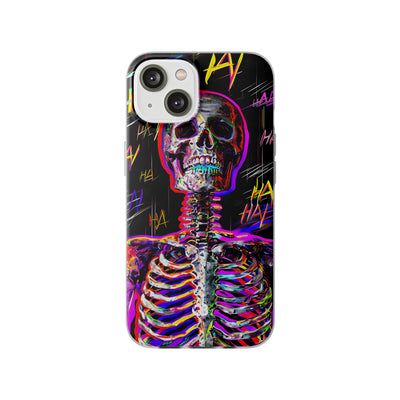 Neon Glitch Skeleton · Soft Handyhülle für iPhone
