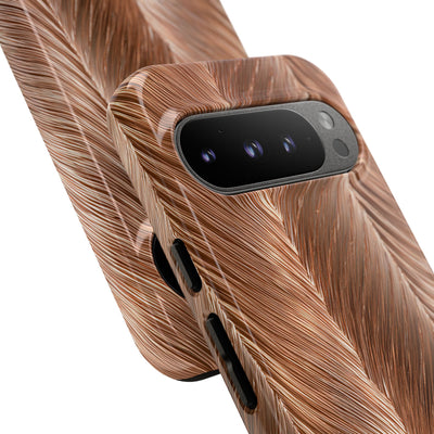 Rose Gold Weave · Tough Phone Case for Pixel ·  Brown