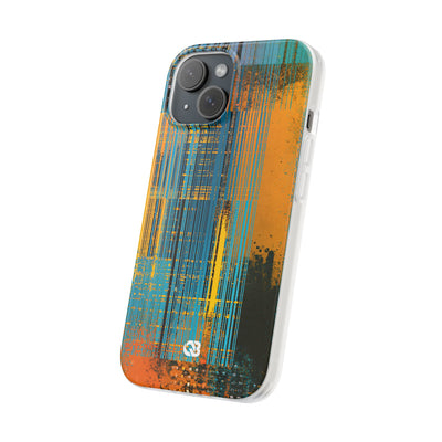Cyber Glitch Stream · Lite Phone Case for iPhone ·  Teal