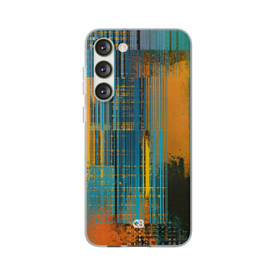 Cyber Glitch Stream · Lite Phone Case for Samsung · Teal