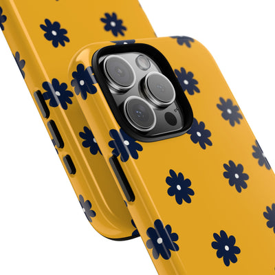 Navy Daisy Mustard · Tough Phone Case for iPhone