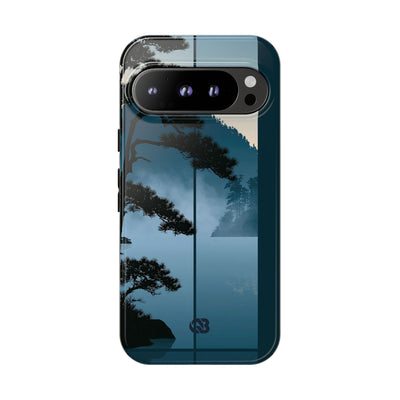 Blue Tough Phone Case for Google Pixel - Kyoto Mist Pine