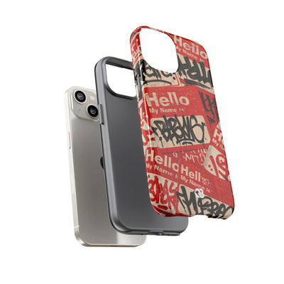 Slap Tag Collage · Tough Phone Case for iPhone · Red