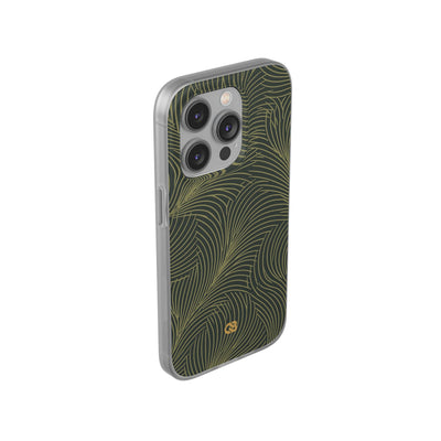 Green Lite Phone Case for iPhone - Dark Olive Plume