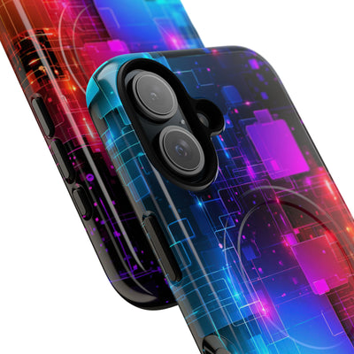 Spectral Circuit Grid · Tough 2.0 Magnetic Phone Case for iPhone · Black