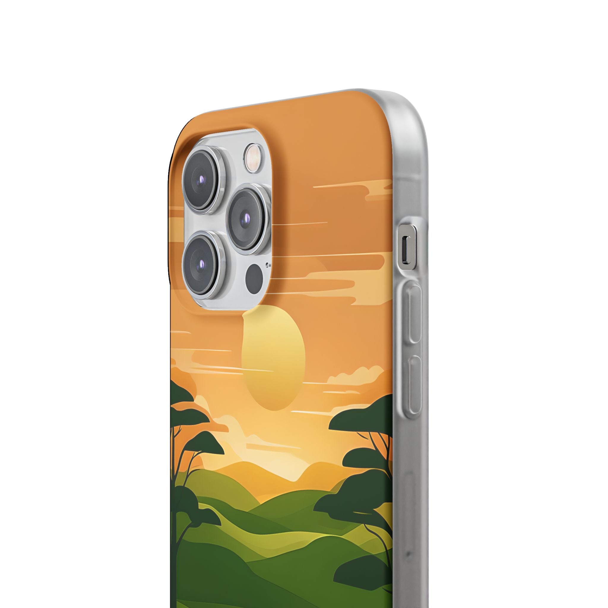 Verdant Horizon Sun · Soft Phone Case for iPhone
