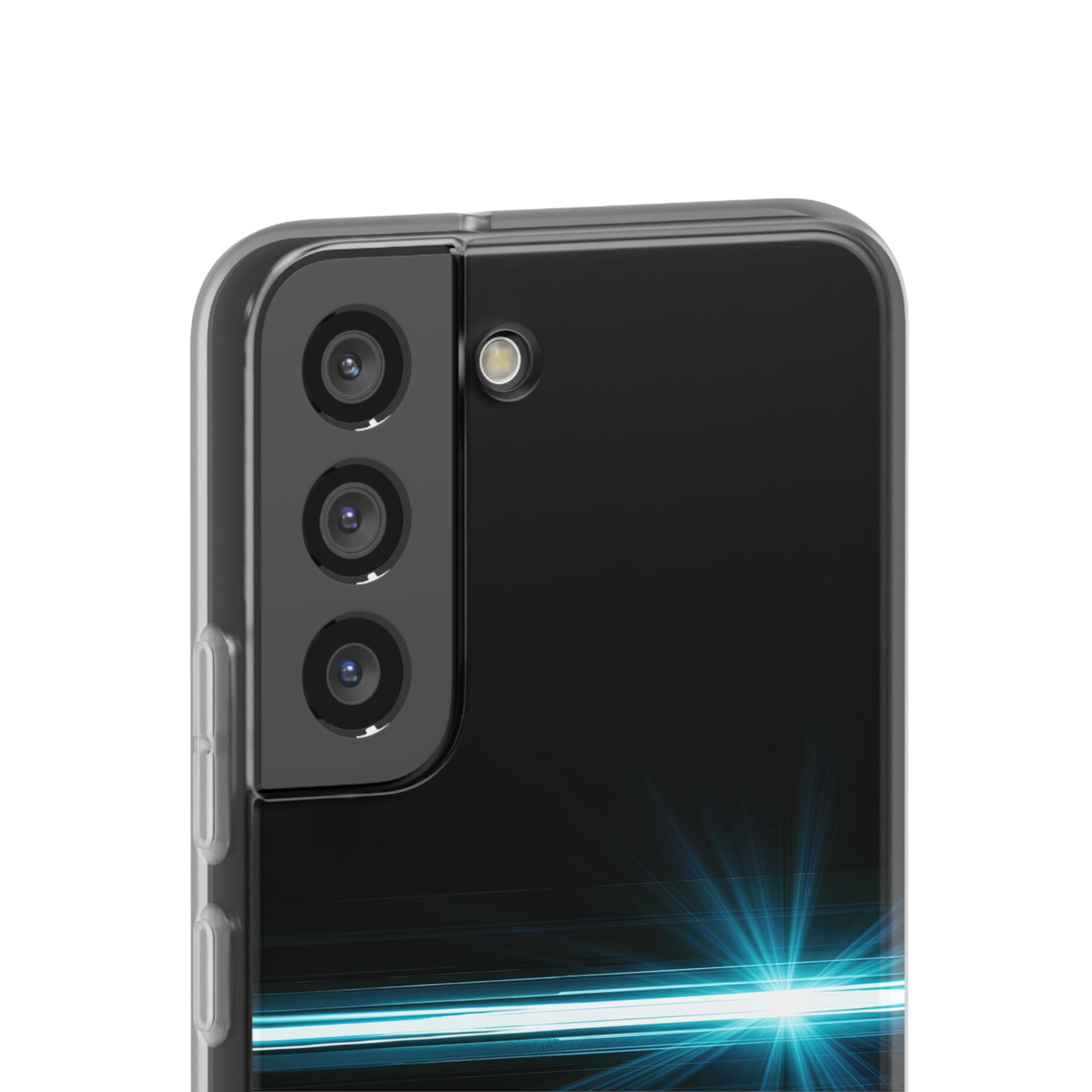 Blue Lite Phone Case for Samsung - Electric Cyan Ray