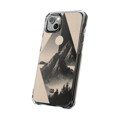 Beige Impact MagSafe Phone Case for iPhone - Obsidian Summit Parchment