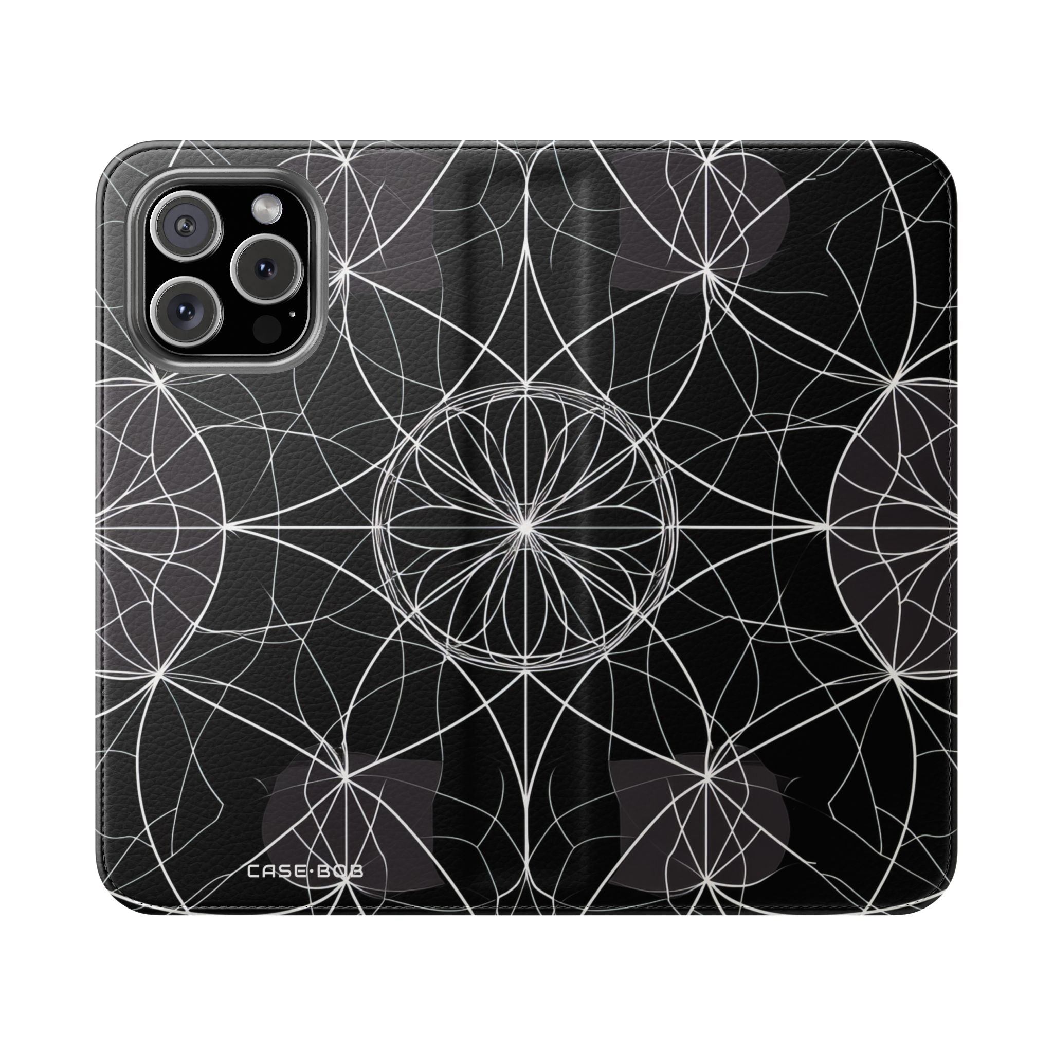 White Mandala Radiance - iPhone 16 Max Case - Wallet