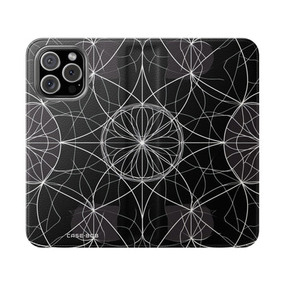 White Mandala Radiance - iPhone 16 Max Case - Wallet