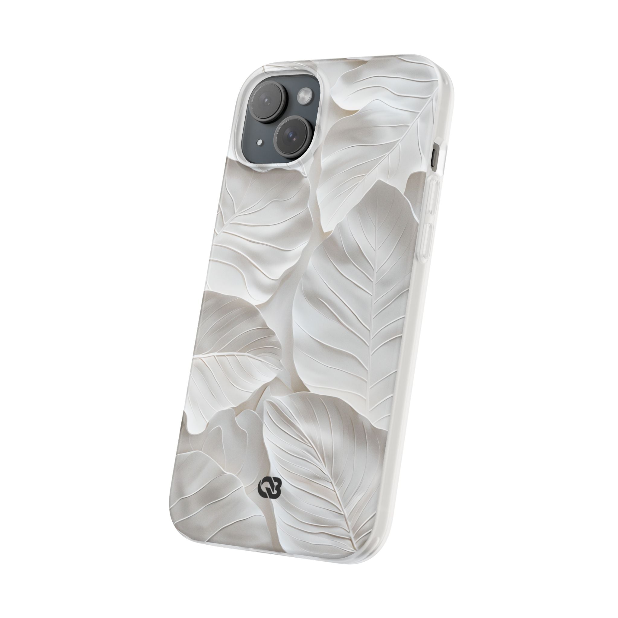 Sculpted Ivory Leaves · Soft Phone Case for iPhone