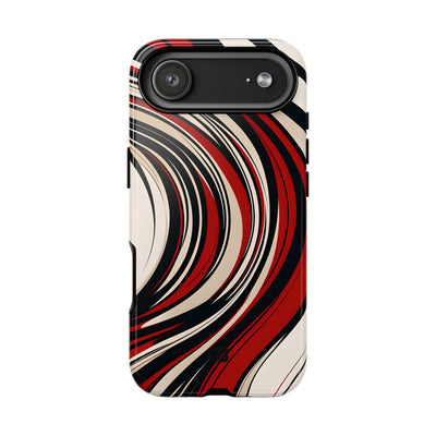 Karmesin Fluss Wellen · Tough Handyhülle für iPhone