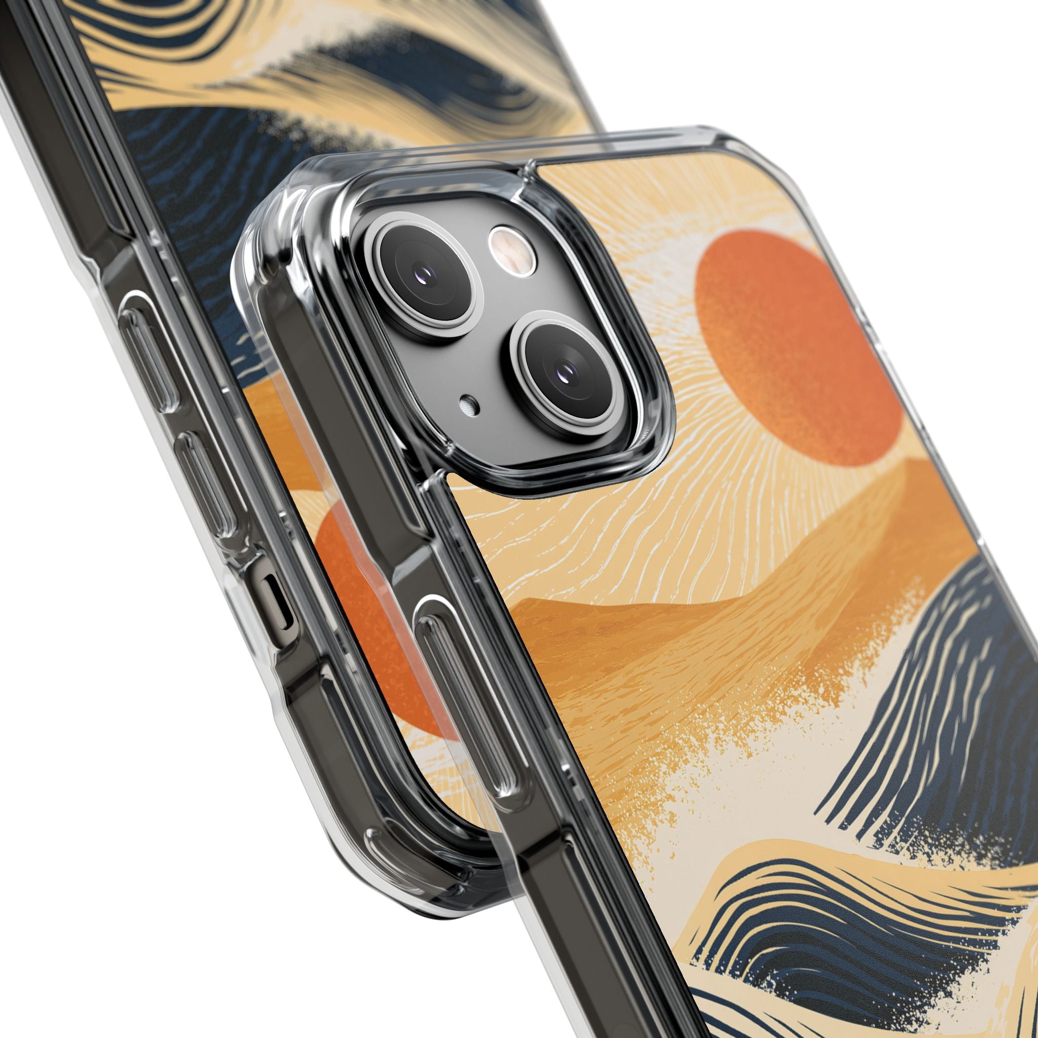 Blue Impact MagSafe Phone Case for iPhone - Kyoto Cresting Tide