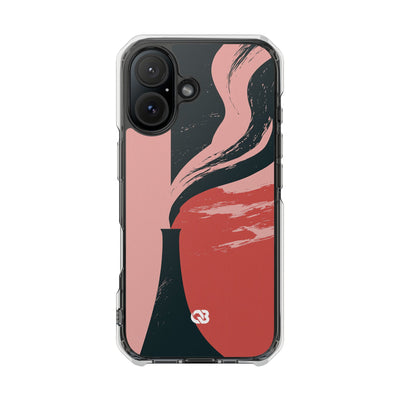 Pink Impact MagSafe Phone Case for iPhone - Cinder Rose Plume